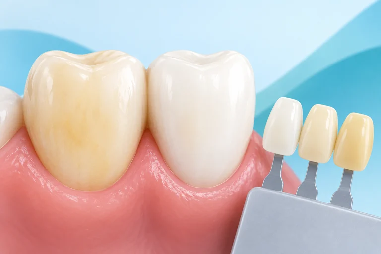Illustration: Stained, yellow, or uneven tooth color