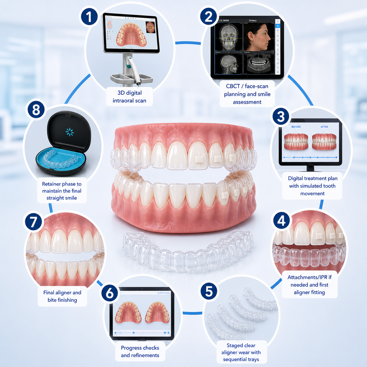 Invisalign Aligners illustration for iTero Scanner
