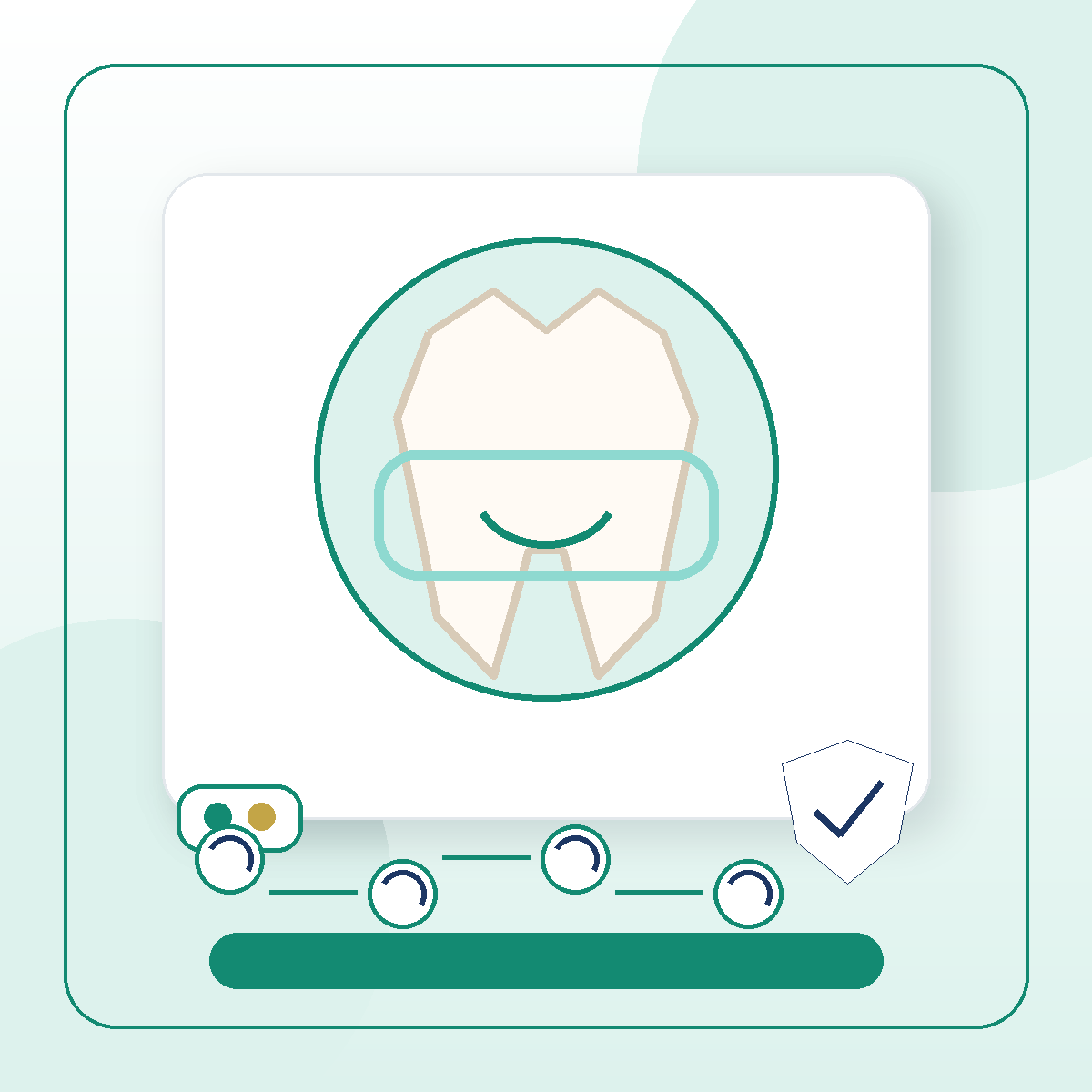 Invisalign modern dental treatment illustration