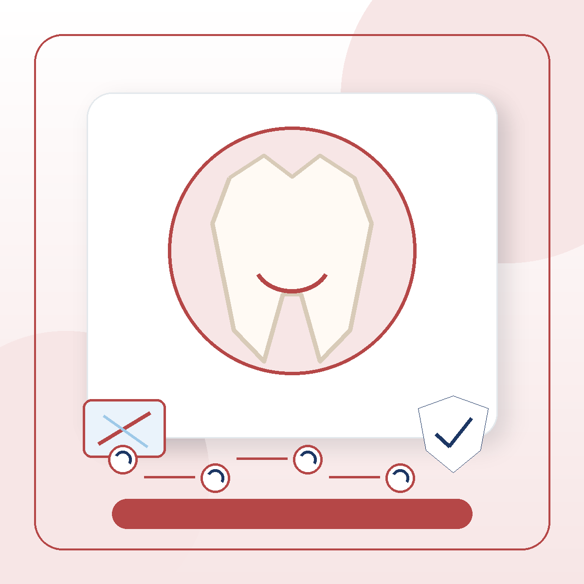 Toothache dental service visual card