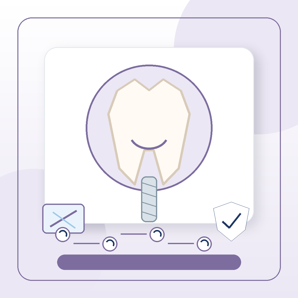 Implant Dentures dental service visual card