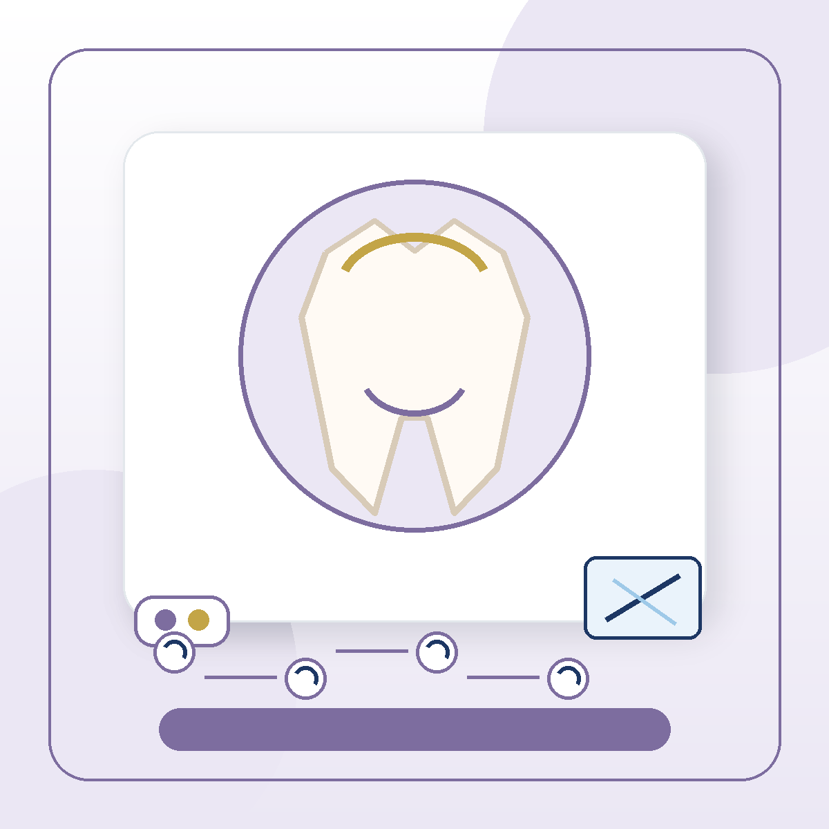 Inlays dental service visual card